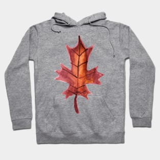 Watercolor Brown Leaf Hoodie